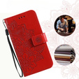 Flip case for Samsung Galaxy A14 4G/5G, Mandala Flower, red