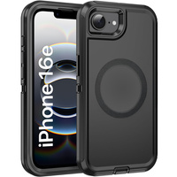 Case with frame for iPhone 16E, for MagSafe, black