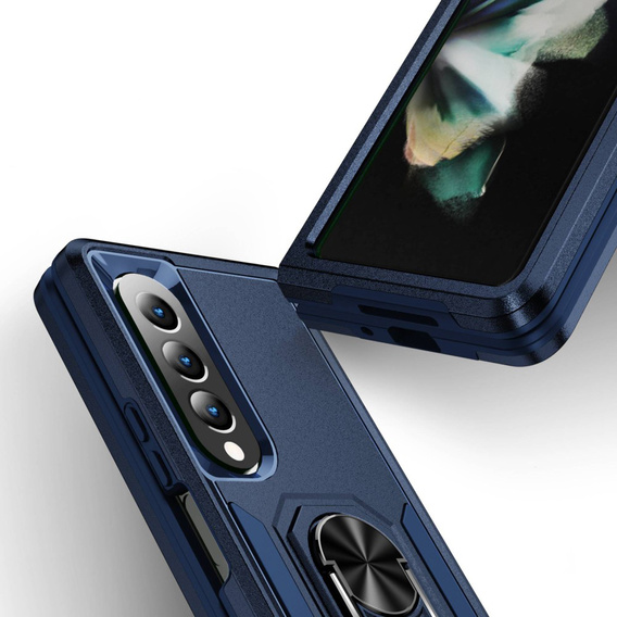 Armor Case for do Samsung Galaxy Z Fold 4 5G, Nox Case Ring, blue