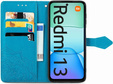 Flip case for Xiaomi Redmi 13, Mandala, blue