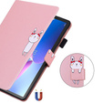 Case for Lenovo Tab M10 Plus 10.6 Gen 3, with flap, animal, pink