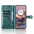 Flip case for Motorola Moto G86 Power 5G, Wallet Rhombus, green