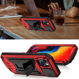 Case for iPhone 14, R-JUST CamShield Slide, armoured, red / black