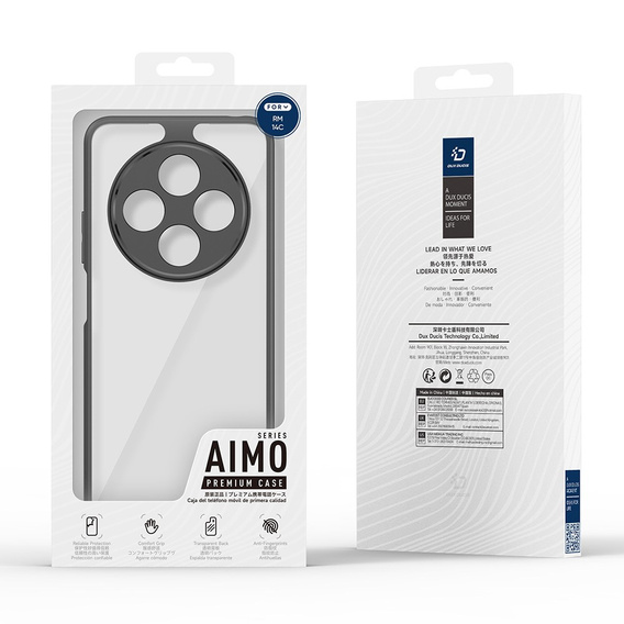 DuxDucis case for Xiaomi Redmi 14C / Xiaomi Poco C75, Aimo case, transparent / black