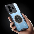 Case for Realme GT 7 / 7T, with magnetic sheet, transparent / black