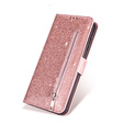 Flip case for Xiaomi Redmi Note 8 Pro, Wallet Zippered, pink rose gold