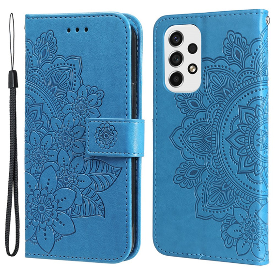 Flip case for Samsung Galaxy A53 5G, Mandala Flower, blue
