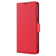 Flip case for Oppo A57s, Wallet Thin Magnet, red