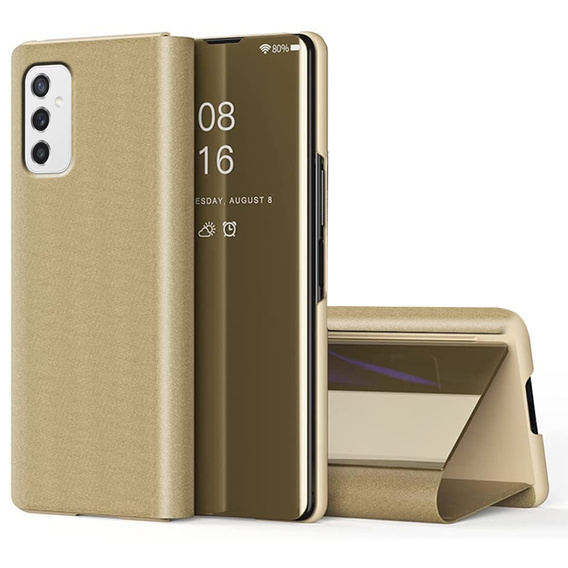 Case for Samsung Galaxy M52 5G, Clear View, gold