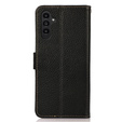 KHAZNEH RFID case for Samsung Galaxy A35 5G, Litchi Texture, black