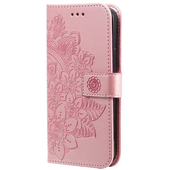 Flip case for Realme C67, Mandala, pink rose gold