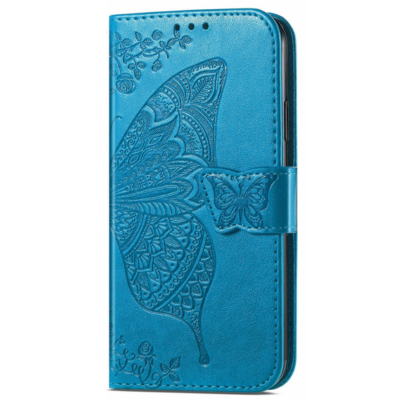 Flip case for Samsung Galaxy A26, Butterfly, blue