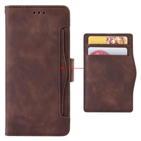 Flip case for Xiaomi Redmi Note 13 Pro 5G, Card Slot, brown