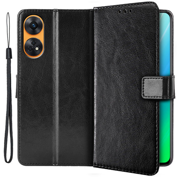 Flip case for Oppo Reno8 T, Wallet, black