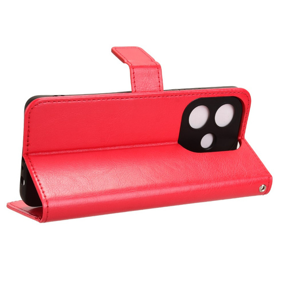 Flip case for Oppo A40 / Oppo A40m, Crazy Horse Wallet, red