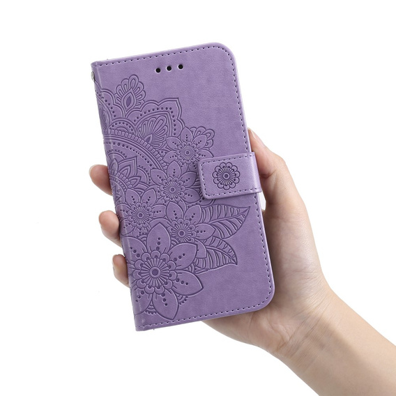 Flip case for Samsung Galaxy S21 FE, Mandala, purple