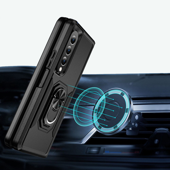 Armor Case for do Samsung Galaxy Z Fold 4 5G, Nox Case Ring, black