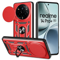 Case for Realme 14 Pro+ 5G, CamShield Slide, red