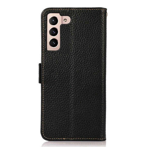 KHAZNEH RFID case for Samsung Galaxy S23, Litchi Texture, black
