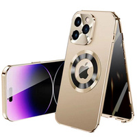Case for iPhone 13 Pro Max, Dual Glass, for Magsafe, gold