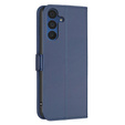 Flip case for Samsung Galaxy A15, BINFEN Wallet, blue + 9H glass