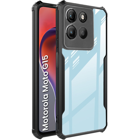 Case for Motorola Moto G15 / Motorola Moto G15 Power, AntiDrop Hybrid, black
