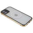 Magnetic Dual Glass MagSafe case for iPhone 12, gold