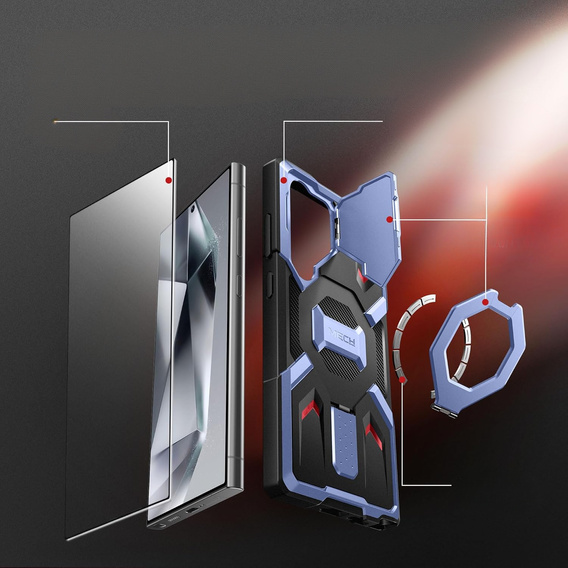 Tongate MECH MagSafe Series Navy Blue Case for Samsung Galaxy S24 Ultra