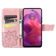 Flip case for Motorola Moto G24 / G24 Power / G04, Butterfly, pink rose gold