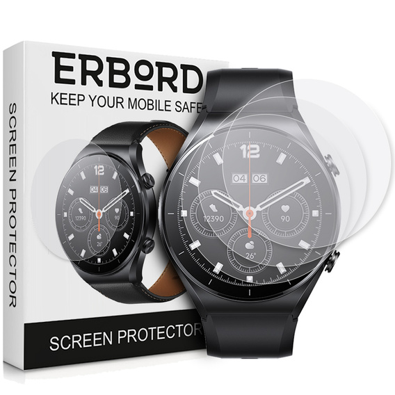 3x ERBORD hydrogel film for Xiaomi Mi Watch S1