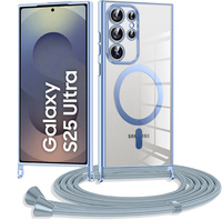 Case for Samsung Galaxy S25 Ultra, Electro MagSafe, blue + Lanyard