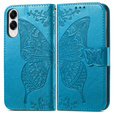 Flip case for Samsung Galaxy S25 Edge, Butterfly, blue