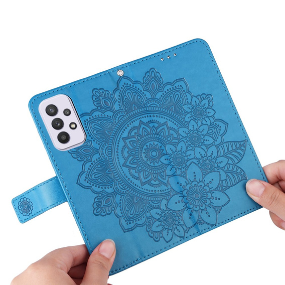 Flip case for Samsung Galaxy A33 5G, Mandala Flower, blue