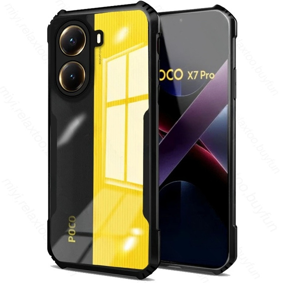 Case for Xiaomi Poco X7 Pro 5G, AntiDrop Hybrid, black
