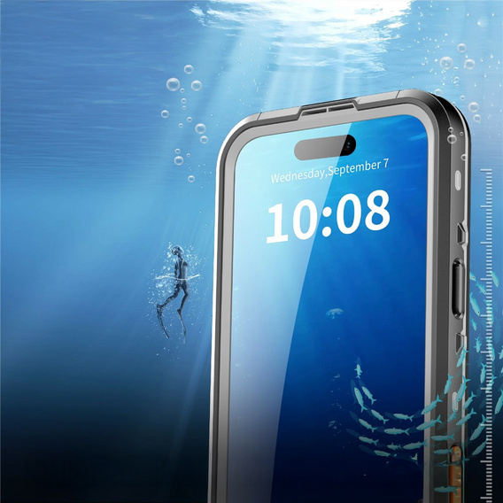 Case for iPhone 17 Pro Max, IP68 waterproof, SHELLBOX MagSafe, black