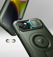 Armored case for iPhone 13 / iPhone 14, Dexnor CamProtect MagSafe, green (Two frames)