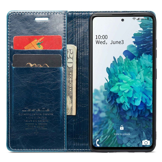 CASEME flip case for Samsung Galaxy S20 FE / 5G, Waxy Textublue, blue