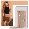 Flip case for Samsung Galaxy A56 5G, Wallet Zipper Pocket, with mirror, pink