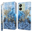 Flip case for Xiaomi Redmi 13C / Poco C65, Wallet, Marble blue