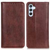 Case for Samsung Galaxy A36 5G, Wallet Litchi Leather, brown