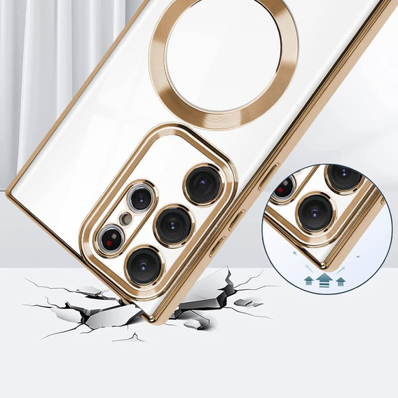 Case for Samsung Galaxy S22 Ultra, MagSafe Hybrid, gold