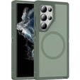 Case with frame for Samsung Galaxy S22 Ultra, for MagSafe, green