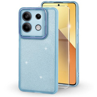 Case for Xiaomi Redmi Note 13 5G, Glittery Powder, blue + 9H tempered glass