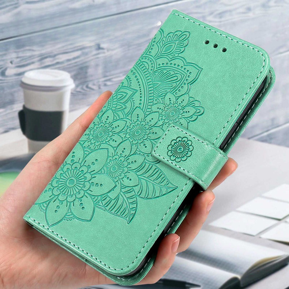 Flip case for Samsung Galaxy A14 4G/5G, Mandala Flower, green