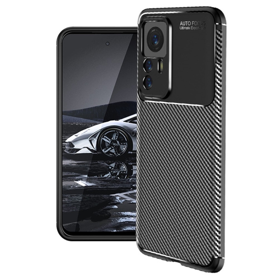 Case for Xiaomi 12T, Carbon Gel, black