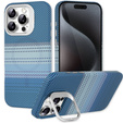 Case for iPhone 15 Pro, Frame Kickstand, for MagSafe, Moon Blue