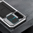 Armored case for Samsung Galaxy S22, R-JUST CamShield Slide, silver