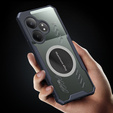 Case for Realme GT 6 / 6T, with magnetic sheet, transparent / black