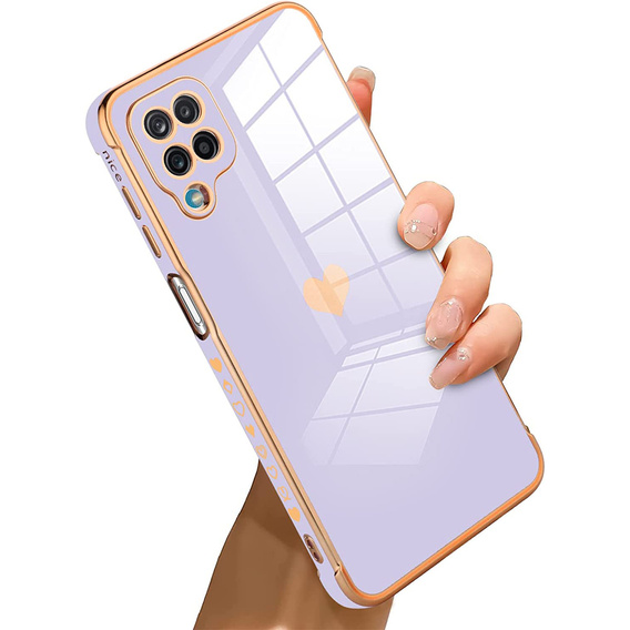 Case for Samsung Galaxy A12 / M12 / A12 2021, Electro heart, purple