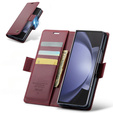 CASEME flip case for Samsung Galaxy Z Fold6 5G, Litchi Wallet, red